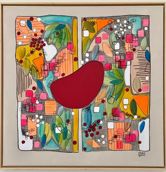 ANOMALIE 100 x100 cm Acrylique et fusain sur toile 2025 - 895€