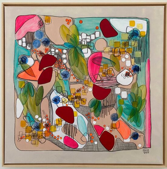 CAVALCADE 100 x100 cm Acrylique et fusain sur toile 2025 - 895€