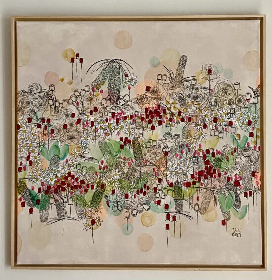 TIVOLI 100X100 cm Acrylique et fusain sur toile 2025 - 895 €